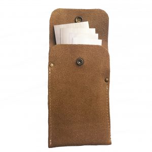 Rectangular Superhard Hand Scrapers & Leather Pouch Set