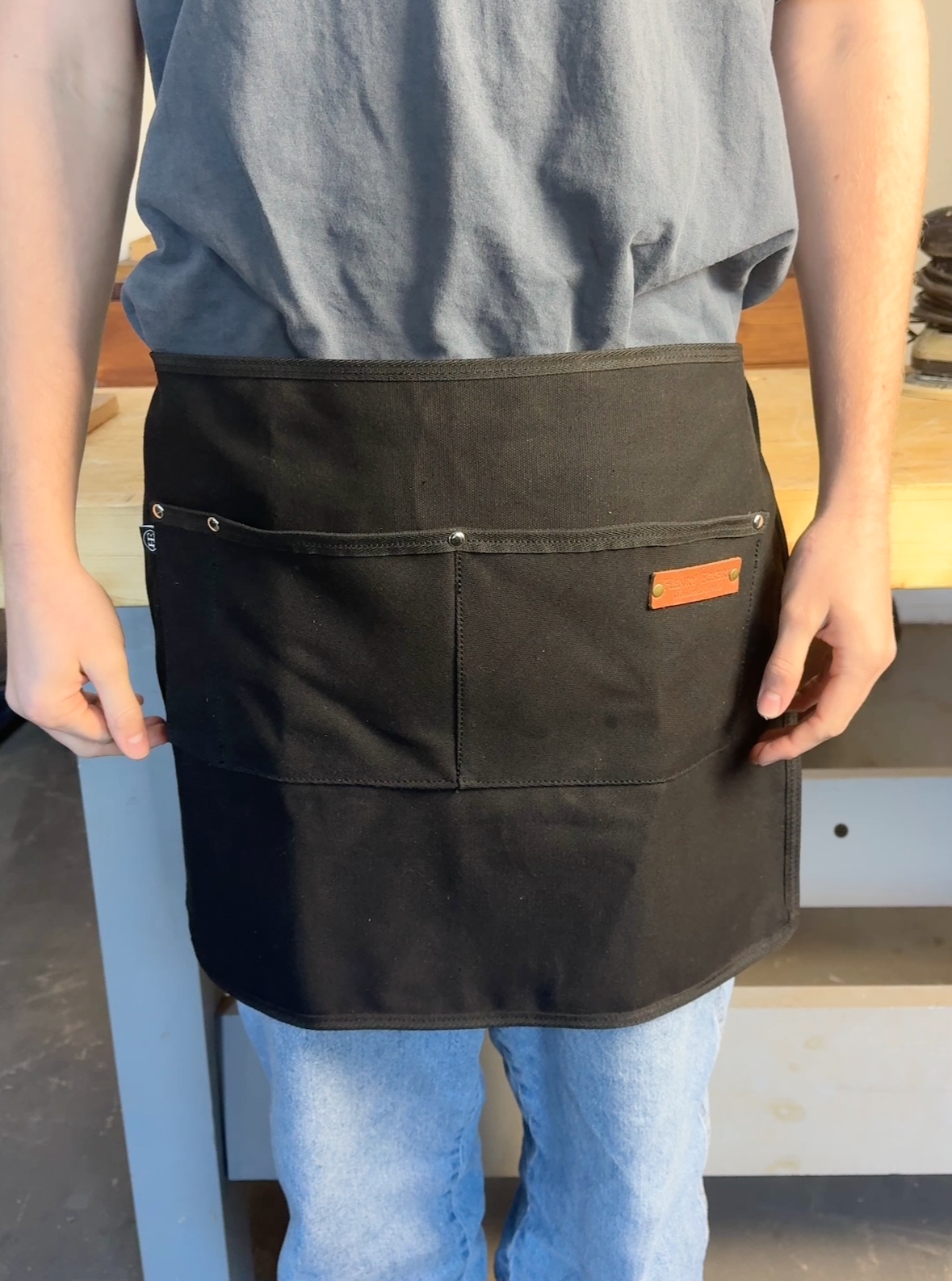 Workshop Waist Apron - Black Canvas
